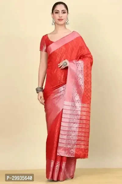 Art Silk Saree with Blouse Piece-thumb0