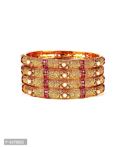 Alluring Golden Alloy Bracelets For Women-thumb0