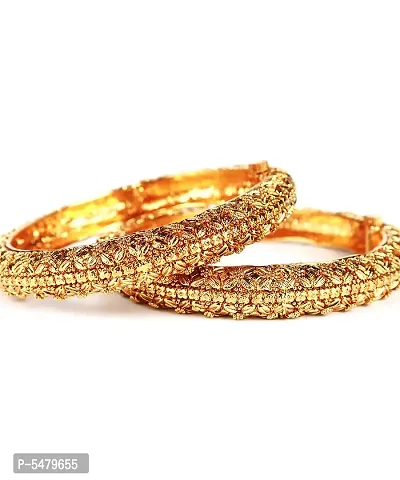 Alluring Golden Alloy Bracelets For Women-thumb4