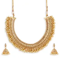 Gold Plated Polki Designer Necklace Sets Jewellery For Women's - For All Occasion-thumb1