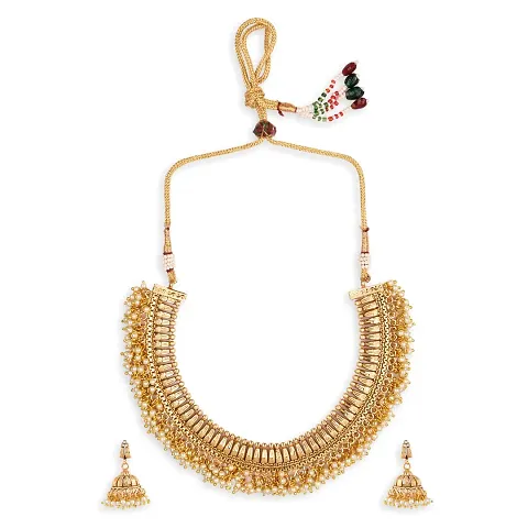 Plated Polki Designer Necklace Sets Jewellery For Women's - For All Occasion