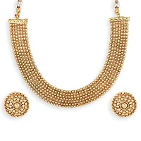 Gold Plated South Indian Designer Necklace Sets Jewellery For Women's - For All Occasion-thumb1