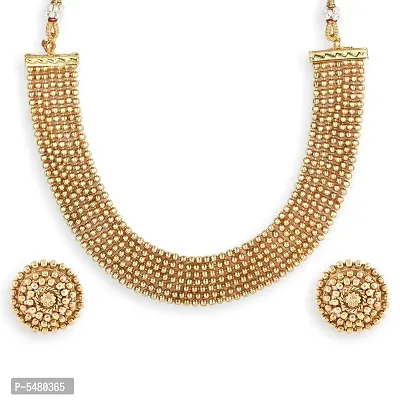 Gold Plated South Indian Designer Necklace Sets Jewellery For Women's - For All Occasion-thumb2