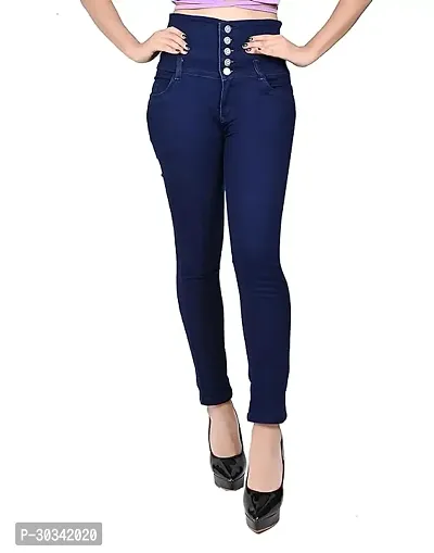 Stylish Denim Solid Jeans for Women-thumb0