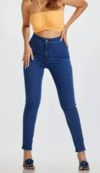 Stylish Denim Solid Jeans for Women-thumb3