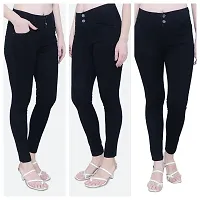 Stylish Denim Solid Jeans for Women-thumb2