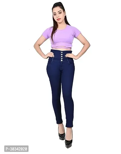 Stylish Denim Solid Jeans for Women-thumb4