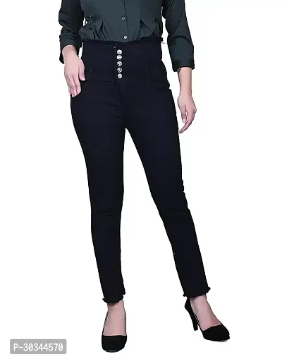 Stylish Denim Solid Jeans for Women-thumb0