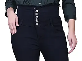 Stylish Denim Solid Jeans for Women-thumb2