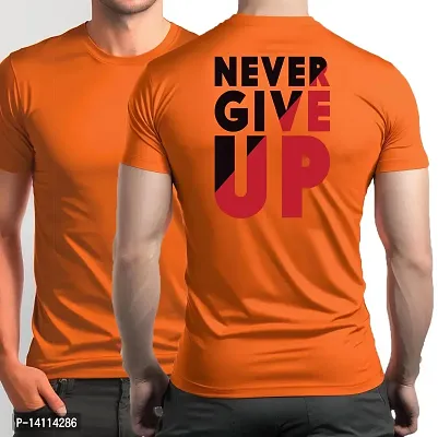 Stylish Motivational Quotes Printed Polyester Tshirt For Men