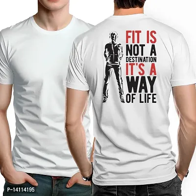 Stylish Motivational Quotes Printed Polyester Tshirt For Men-thumb0