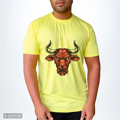 Stylish Fancy Polyester Printed Round Neck T-Shirts For Men