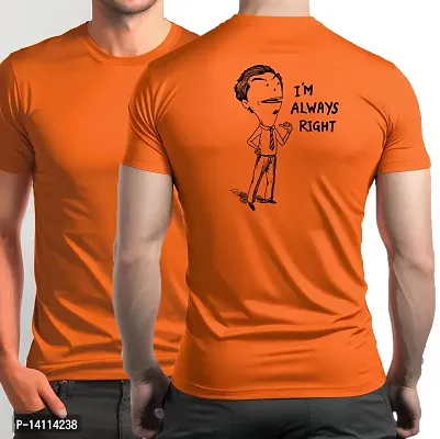 Stylish Motivational Quotes Printed Polyester Tshirt For Men