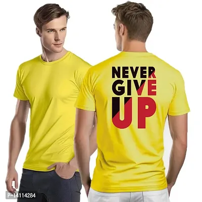 Stylish Motivational Quotes Printed Polyester Tshirt For Men