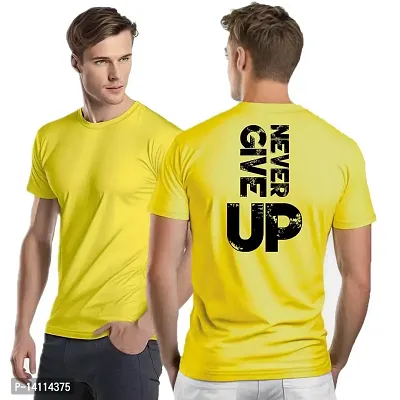 Stylish Motivational Quotes Printed Polyester Tshirt For Men