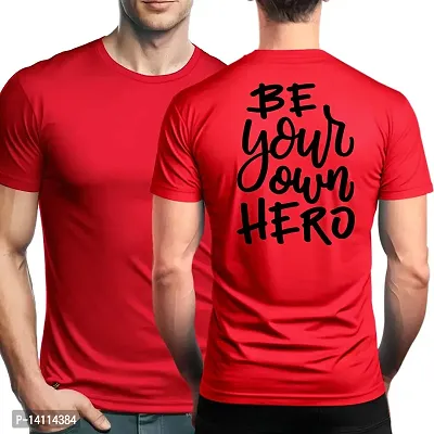 Stylish Motivational Quotes Printed Polyester Tshirt For Men