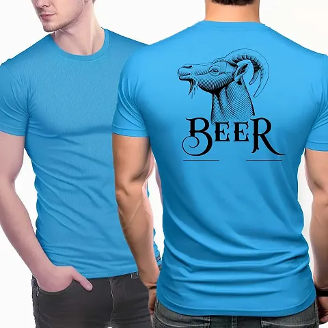 Trendy Polyester Printed Tees for Men