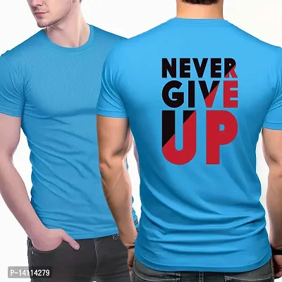 Stylish Motivational Quotes Printed Polyester Tshirt For Men-thumb0