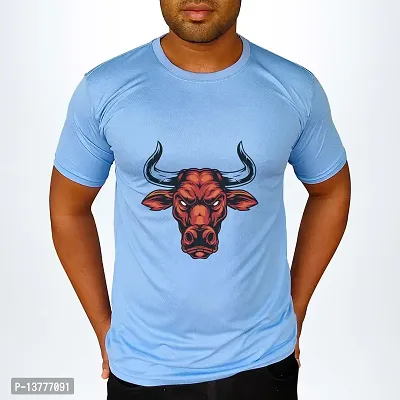 Stylish Fancy Polyester Printed Round Neck T-Shirts For Men