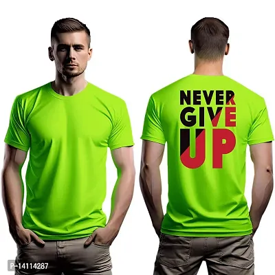 Stylish Motivational Quotes Printed Polyester Tshirt For Men