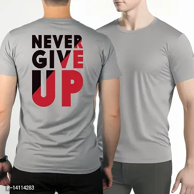 Stylish Motivational Quotes Printed Polyester Tshirt For Men