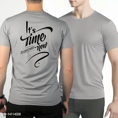 Stylish Motivational Quotes Printed Polyester Tshirt For Men-thumb0