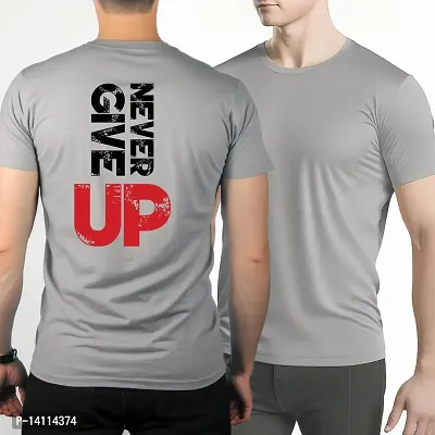 Stylish Motivational Quotes Printed Polyester Tshirt For Men