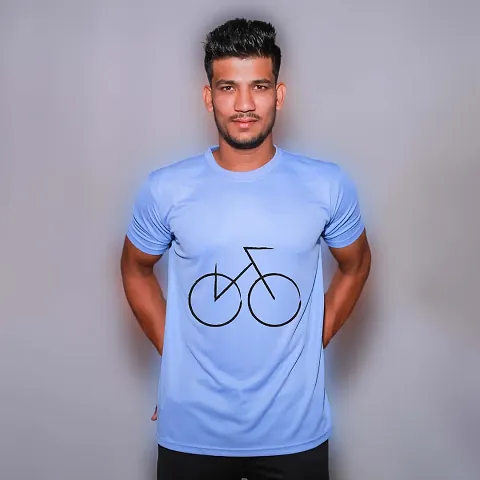 Modern Fabulous Cycle Printed T-shirt For Men
