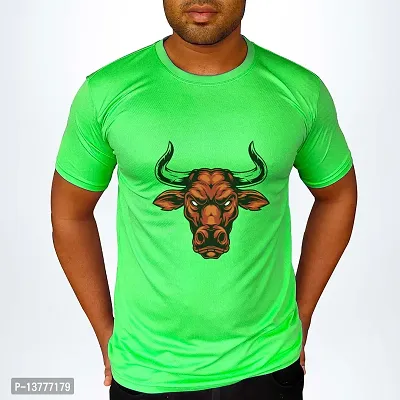 Stylish Fancy Polyester Printed Round Neck T-Shirts For Men