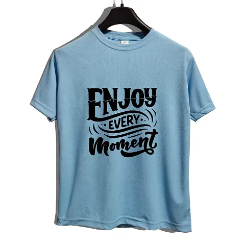 Latest Graceful  Polyester Printed T-shirt For Men