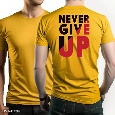 Stylish Motivational Quotes Printed Polyester Tshirt For Men