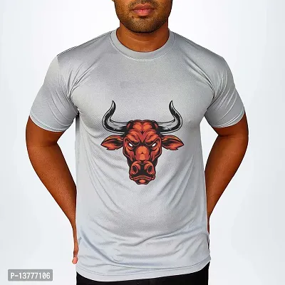 Stylish Fancy Polyester Printed Round Neck T-Shirts For Men