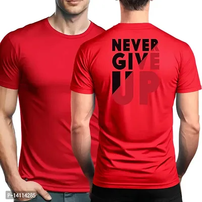 Stylish Motivational Quotes Printed Polyester Tshirt For Men