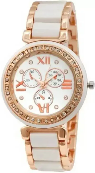 CrispyTM Analog Rose Gold Color Dial Watch for Womens