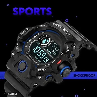 G-Shoke Digital Cool Black Watch Layout Sport Watch for Men and Boys