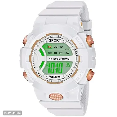 Sports Digital Watch for Girls, Multi Functional Silicon Strap Wrist Watch-thumb0