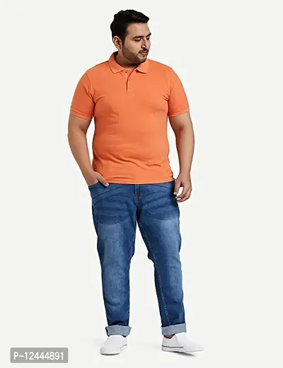 Stylish Cotton Solid Polo T-Shirt For Men-thumb0