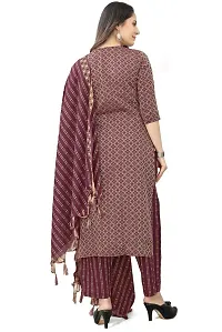 Beautiful Khadi Cotton Kurta Bottom and Dupatta Set-thumb1