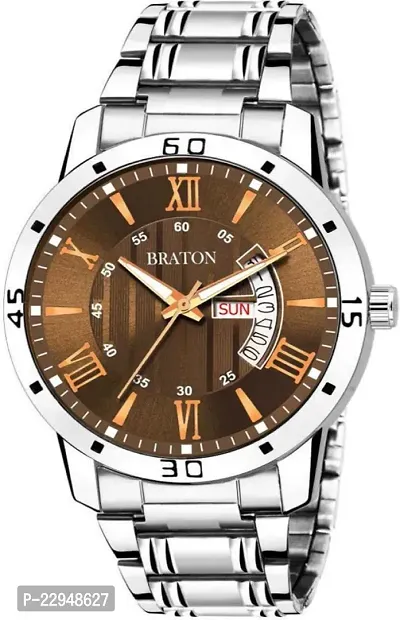 Stylish Silver Metal Watch For Men