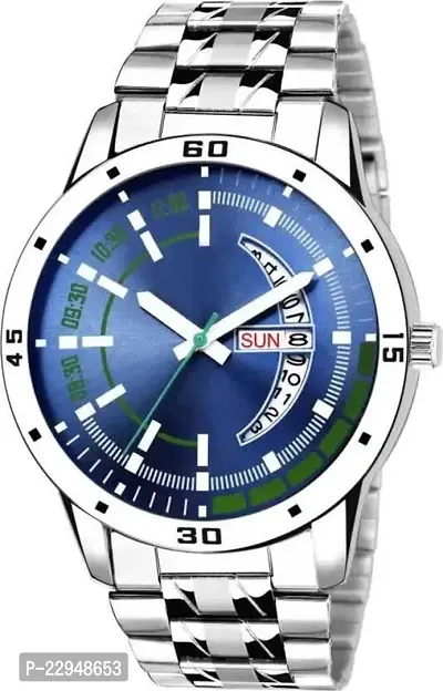Stylish Silver Metal Watch For Men