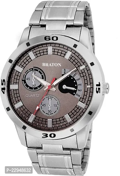 Stylish Silver Metal Watch For Men