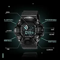 Stylish Black Silicone Watch For Men-thumb2