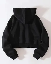 Long Sleeve Versity Jacket - Crop Varsity Jacket - Crop Jacket for Women - Crop Jackets - Coat for Women - Jacket for Women - Jackets - Baseball Jacket - Regular Fit Hooded Sweatshirt for Women's-thumb1
