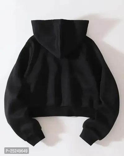 Long Sleeve Versity Jacket - Crop Varsity Jacket - Crop Jacket for Women - Crop Jackets - Coat for Women - Jacket for Women - Jackets - Baseball Jacket - Regular Fit Hooded Sweatshirt for Women's-thumb2