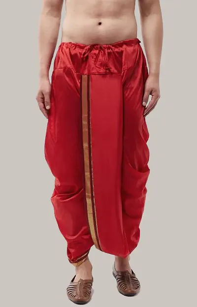 Men Fancy Traditional Silk Dhoti