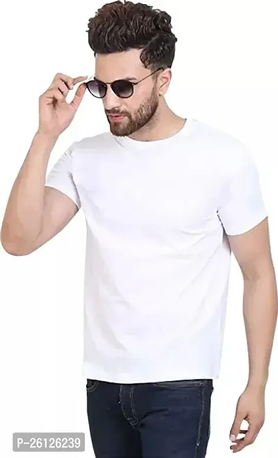 Fancy Cotton Solid T-shirts For Men