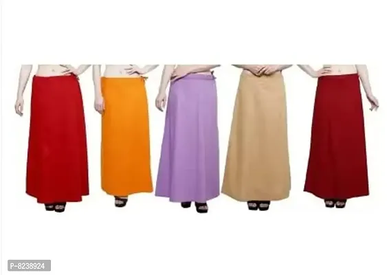 disson Women's Cotton Solid Best Readymade Inskirt Saree Petticoats (Free Size, Red , Orange, Light Jami, Gold, Maroon)