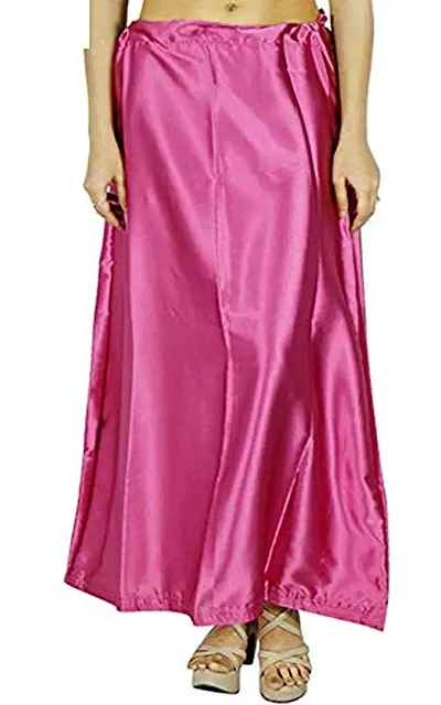 disson Women's Satin Petticoat Saree Satin Underskirt Sari Satin Silk Petticoat