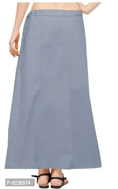 disson Women's Saree Cotton Readymade Petticoat (Free Size) (Free Size, Grey)