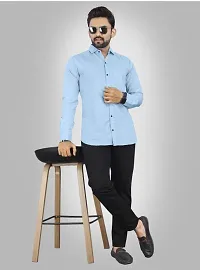 Stylish Cotton Blend Shirt For Men-thumb3